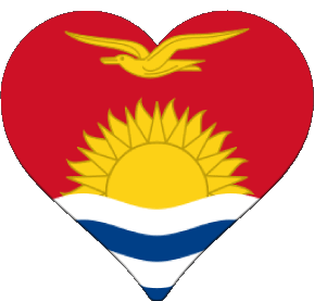 Heart Kiribati Oceania Flags 