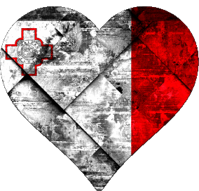 Cuore Malta Europa Bandiere 