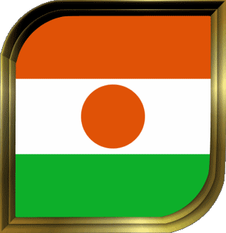 Square Niger Africa Flags 