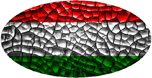 Ovale Hongrie Europe Drapeaux 