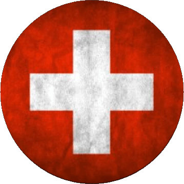 Runde Schweiz Europa Fahnen 