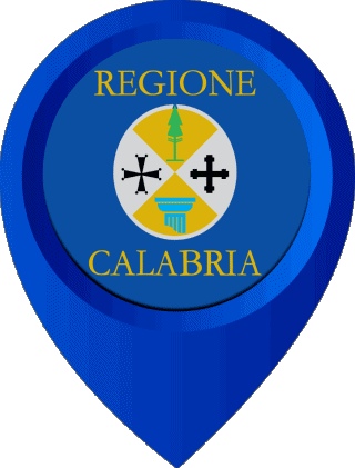 Perno di posizione Calabria Italia Europa Bandiere 