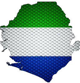 Karte Sierra Leone Afrika Fahnen 