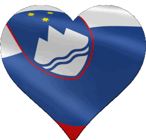 Heart Slovenia Europe Flags 