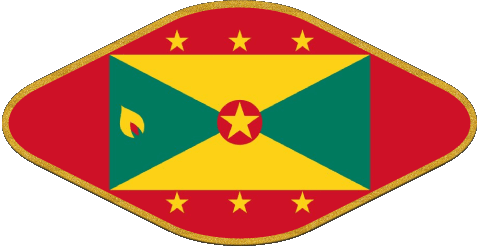 Ovale 02 Isole Grenada America Bandiere 