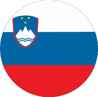 Rond Slovénie Europe Drapeaux 
