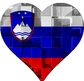 Corazón Eslovenia Europa Banderas 