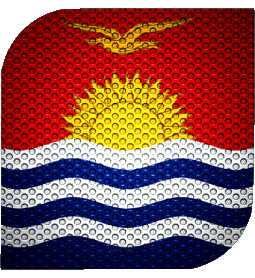 Carré Kiribati Océanie Drapeaux 