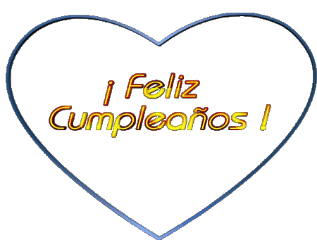 001 Corazón Feliz Cumpleaños Spagnolo Messagi 