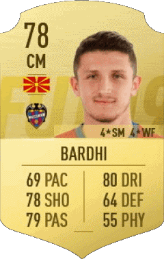 Enis Bardhi Macedonia F I F A - Giocatori carte Videogiochi Multimedia 