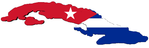 Map Cuba America Flags 