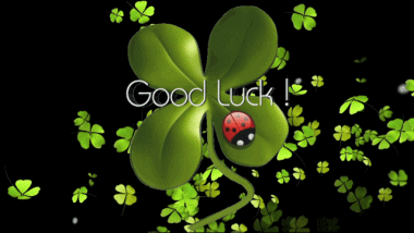 001 Sfondo animato Good Luck Inglese Messagi 