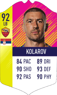 Aleksandar Kolarov Serbia F I F A - Giocatori carte Videogiochi Multimedia 