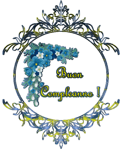 002 Fond Transparent Floreale Buon Compleanno Italien Messages 