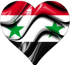 Herz Syrien Asien Fahnen 