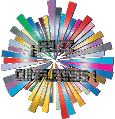 007 Fondo transparente Abstracto - Geométrico Feliz Cumpleaños Español Mensajes 