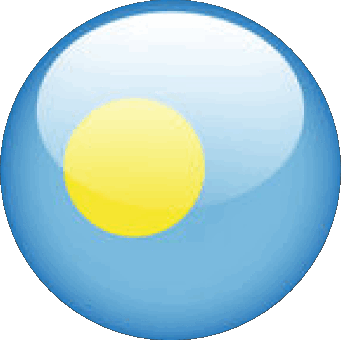 Round Palau Oceania Flags 