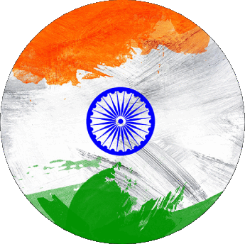 Tondo India Asia Bandiere 