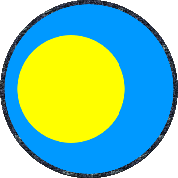 Round Palau Oceania Flags 