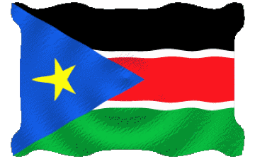 Waving South Sudan Africa Flags 