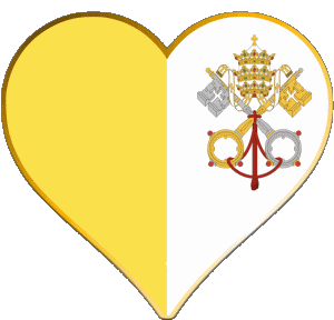 Heart Vatican Europe Flags 