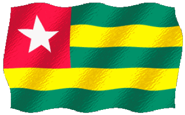 Ondulación Togo África Banderas 