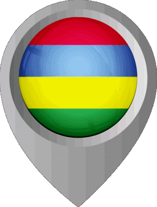 Epingle de Localisation Maurice Afrique Drapeaux 