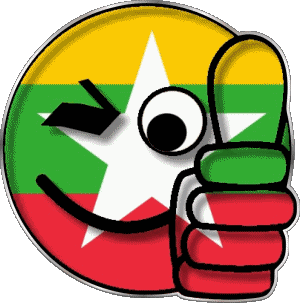 Smiley - OK Birma Asien Fahnen 