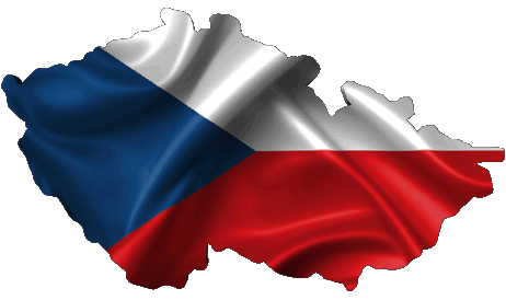 Map Czech Republic Europe Flags 