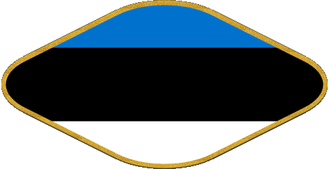 Oval Estland Europa Fahnen 