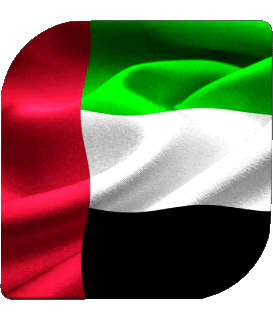 Square United Arab Emirates Asia Flags 
