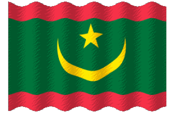 Waving Mauritania Africa Flags 