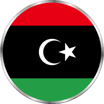 Round Libya Africa Flags 