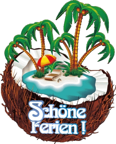 23 Sfondo trasparente Schöne Ferien Tedesco Messagi 