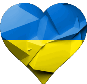 Heart Ukraine Europe Flags 