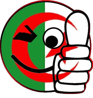 Smiley - Ok Algerien Afrika Fahnen 