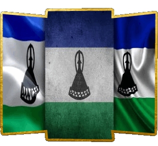 Forme 02 Lesotho Afrique Drapeaux 