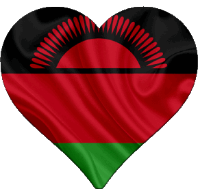 Cuore Malawi Africa Bandiere 
