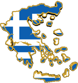Carta Geografica Grecia Europa Bandiere 
