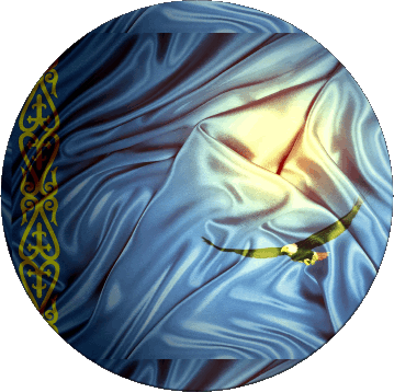 Tondo Kazakistan Asia Bandiere 