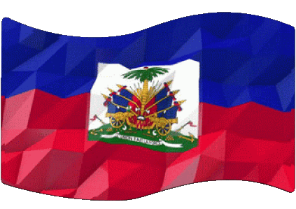 Rectangle Haiti America Flags 