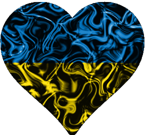 Heart Ukraine Europe Flags 