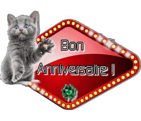 004 Animaux Bon Anniversaire Französisch Nachrichten 