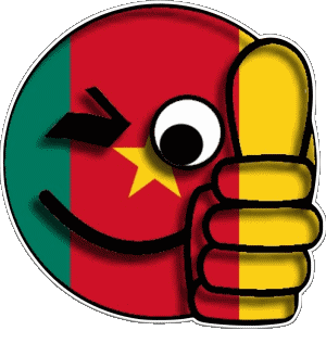Smiley - OK Kamerun Afrika Fahnen 