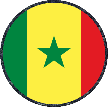 Rond Sénégal Afrique Drapeaux 