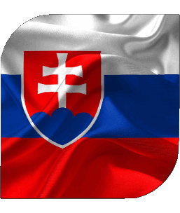 Quadrato Slovacchia Europa Bandiere 