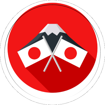 Runde Japan Asien Fahnen 