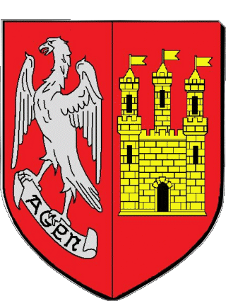 Blason-Blason AGEN 47 Départements - Villes France Drapeaux 