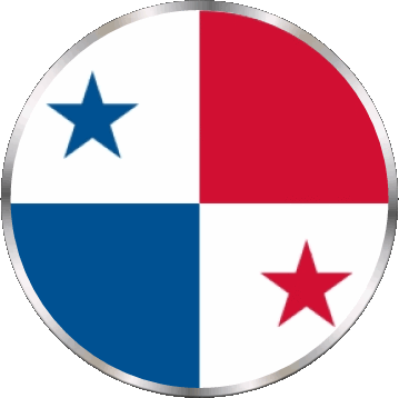 Runde Panama Amerika Fahnen 