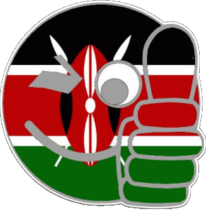 Smiley - OK Kenya Afrique Drapeaux 